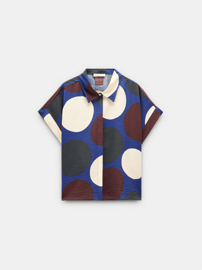 Printed Shirt With Crinkled Effect