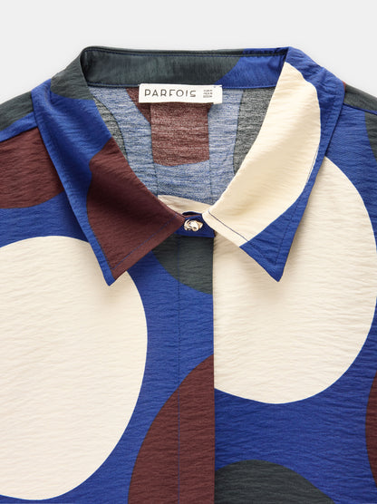 Printed Shirt With Crinkled Effect