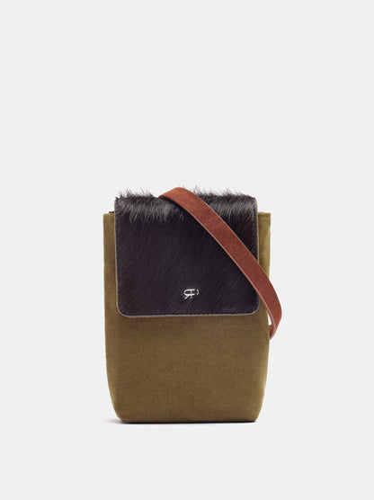 Leather Mobile Phone Bag With Leather Details