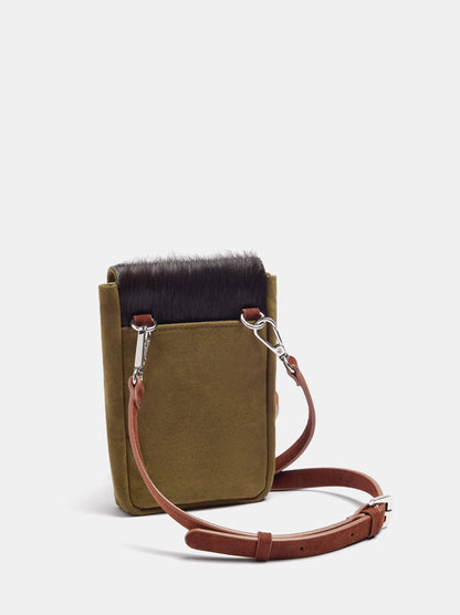 Leather Mobile Phone Bag With Leather Details