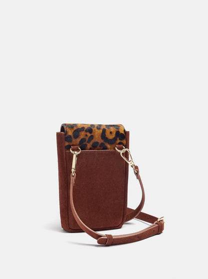 Leather Mobile Phone Bag With Leather Details