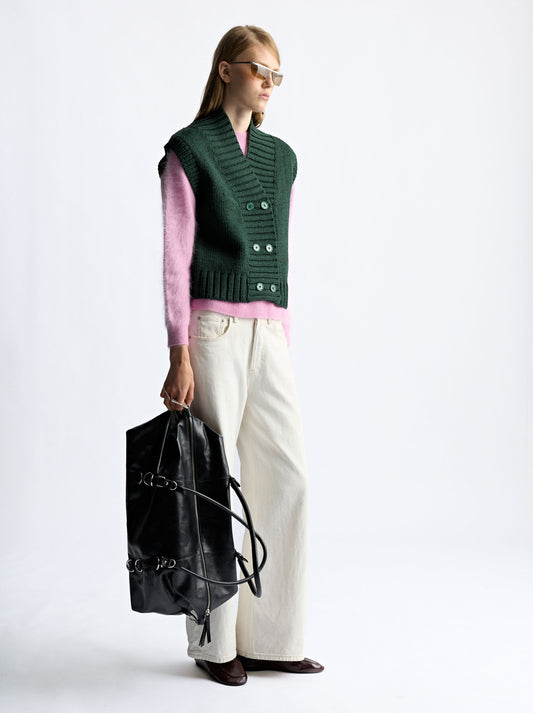 Mesh Waistcoat With Buttons