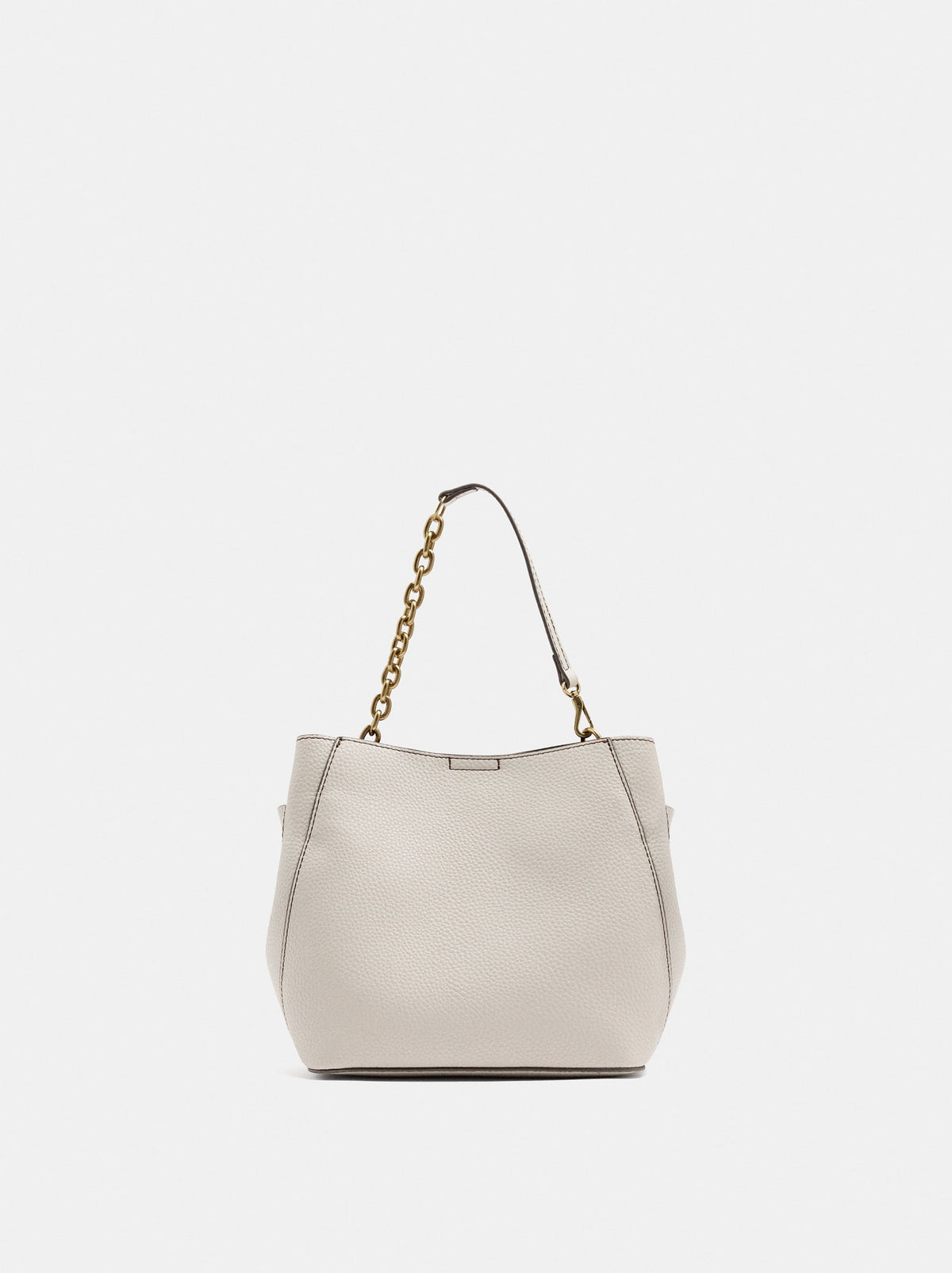 Textured Handbag With A Chain Strap