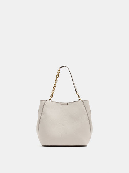 Textured Handbag With A Chain Strap