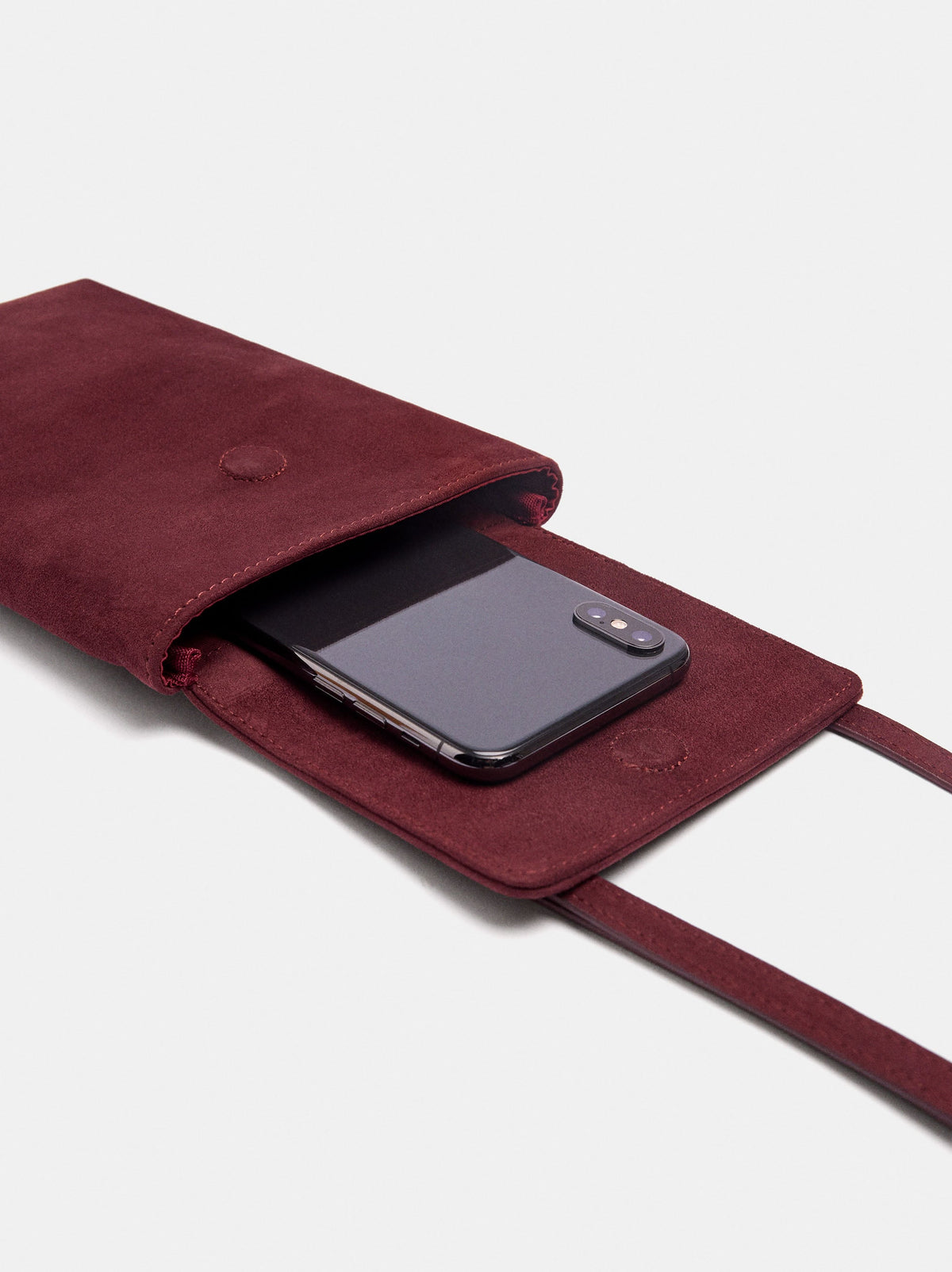 Leather-Effect Mobile Phone Bag With Flap