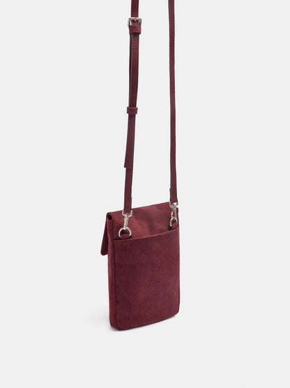 Leather-Effect Mobile Phone Bag With Flap