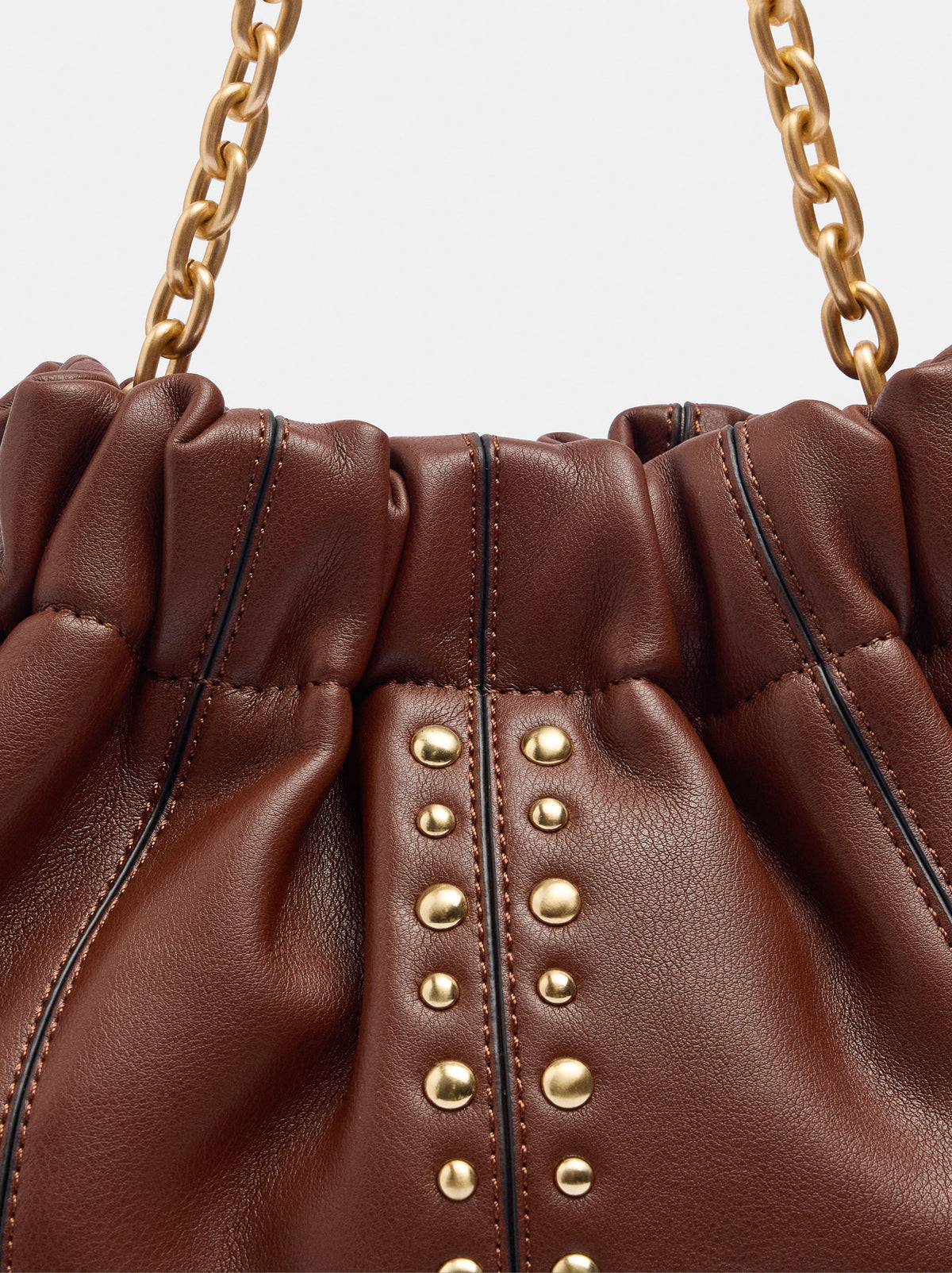 Handbag With Studs And Crossbody Bag