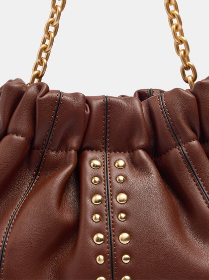 Handbag With Studs And Crossbody Bag