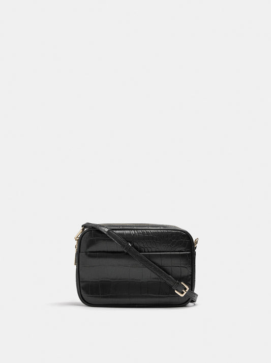 Animal-Embossed Crossbody Bag