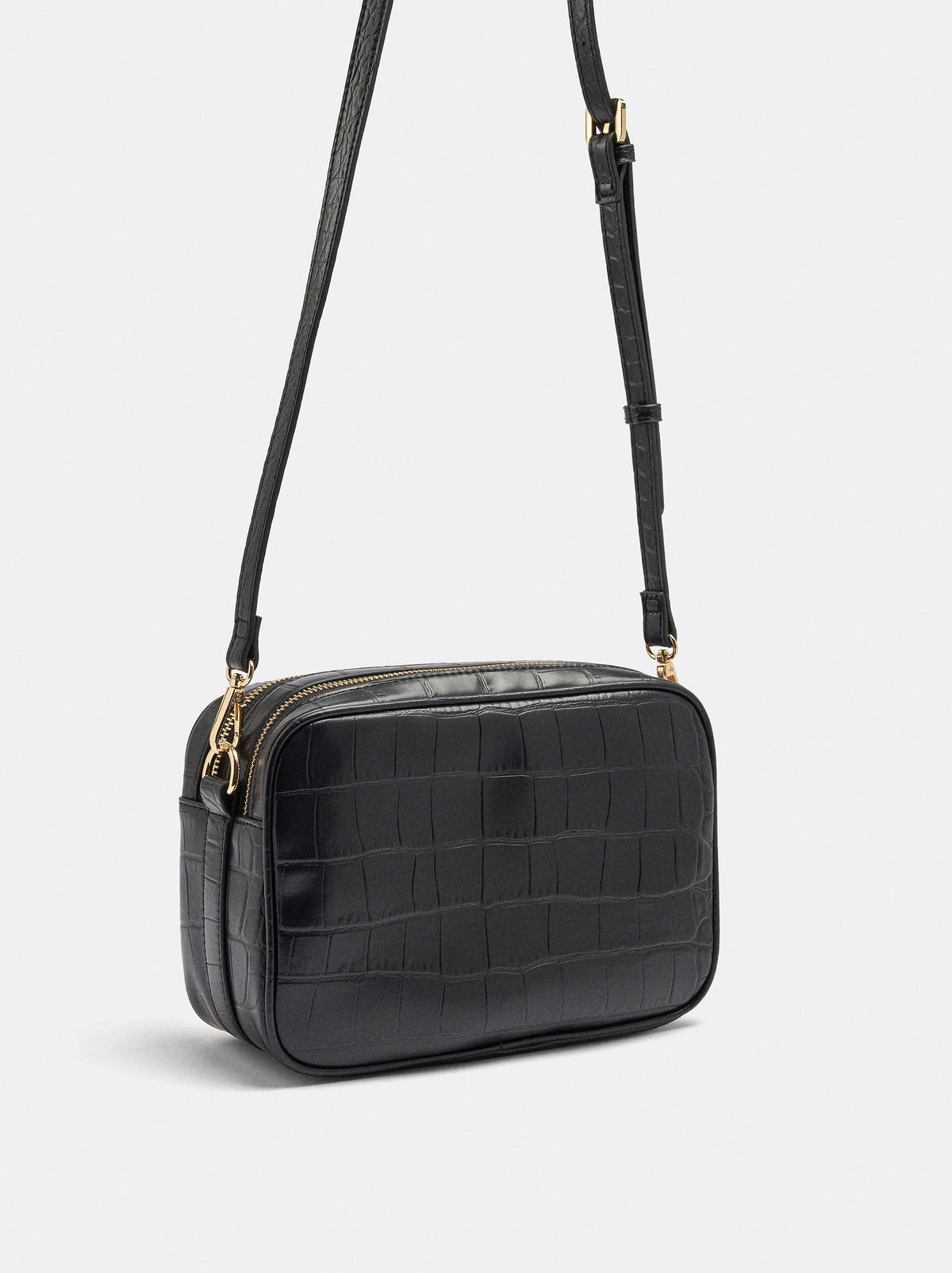 Animal-Embossed Crossbody Bag