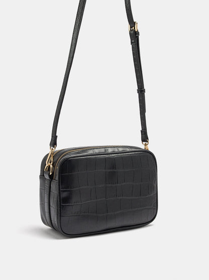 Animal-Embossed Crossbody Bag