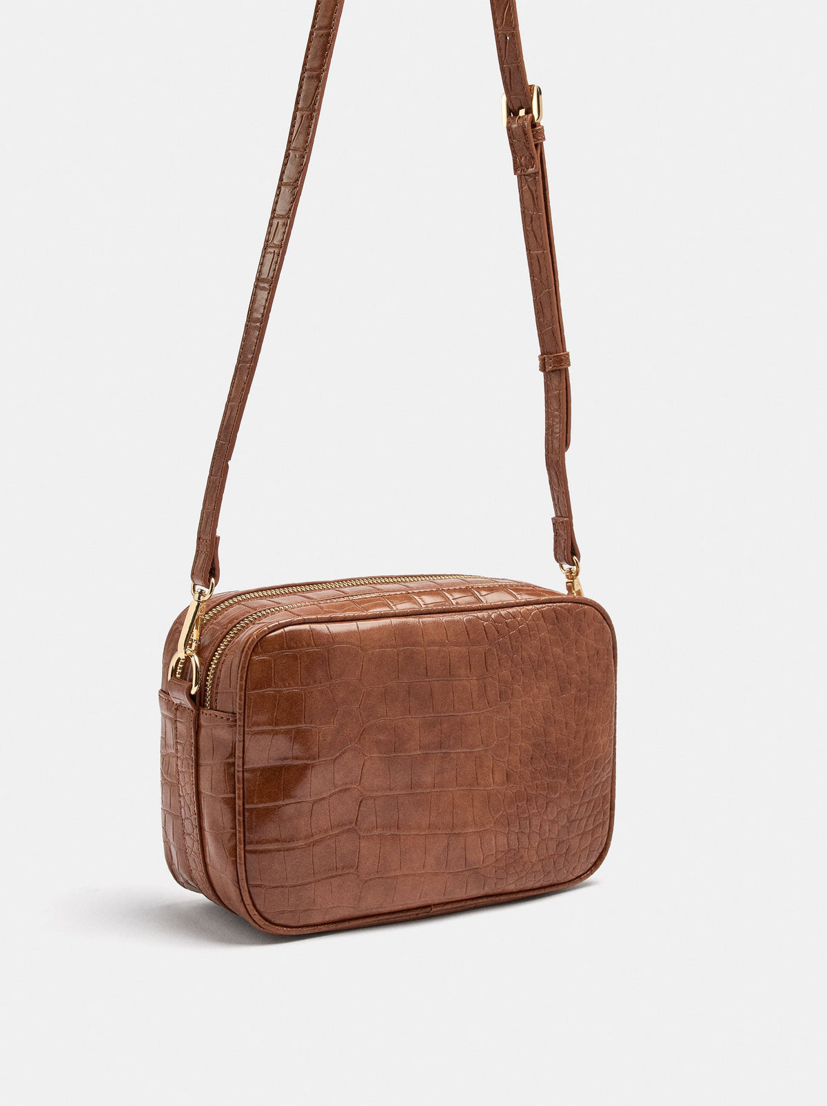 Animal-Embossed Crossbody Bag