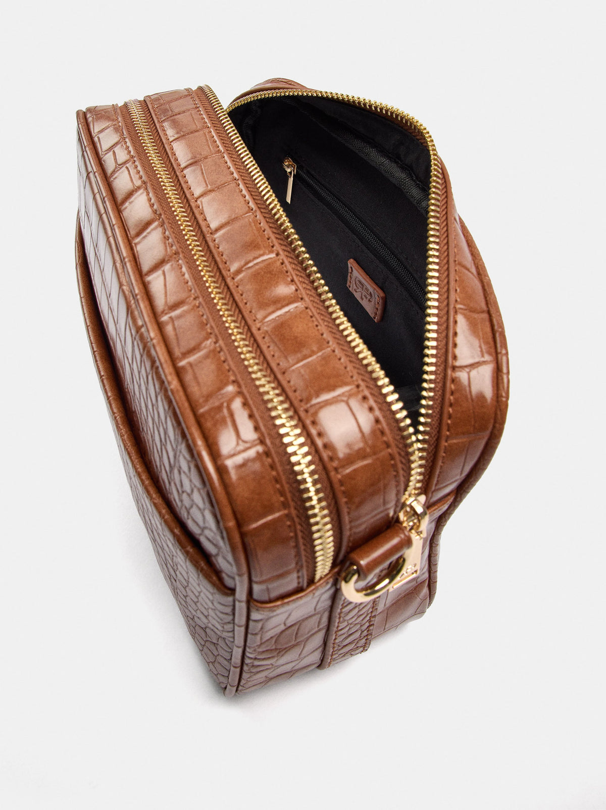 Animal-Embossed Crossbody Bag