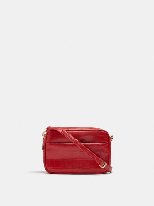 Animal-Embossed Crossbody Bag