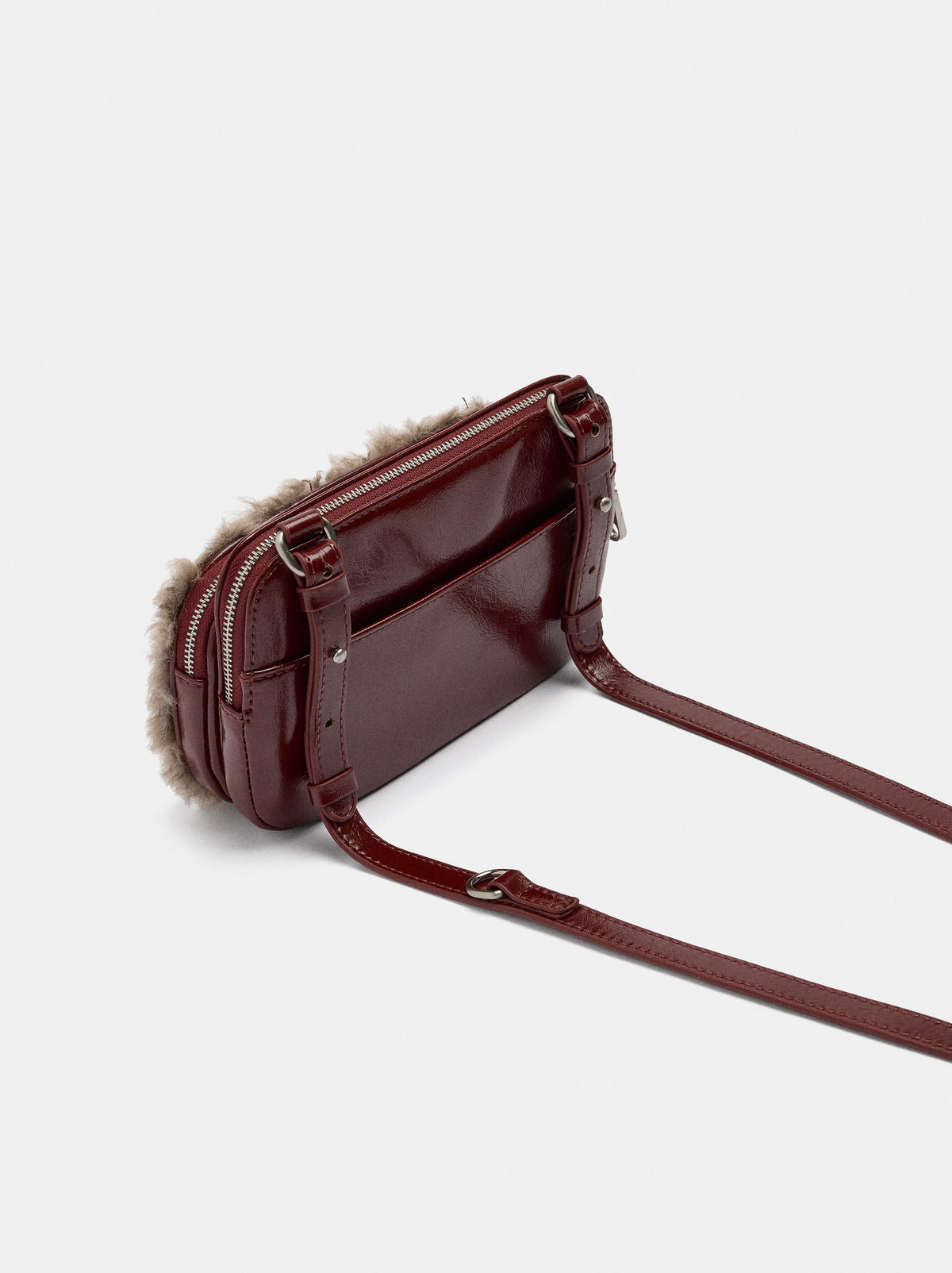 Mini Double Bag With Faux-Fur Effect