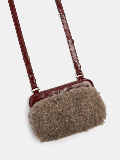 Mini Double Bag With Faux-Fur Effect