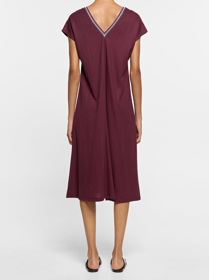 V-Neck Dress With Embroidery