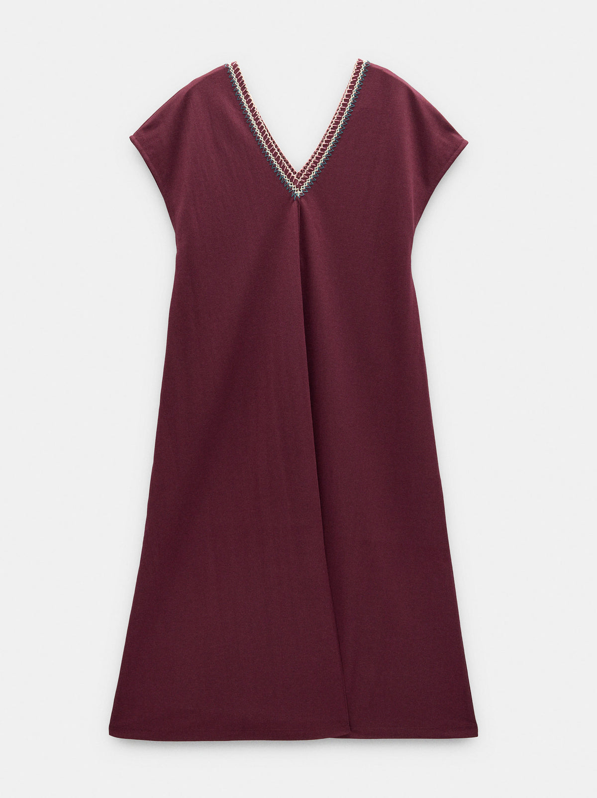 V-Neck Dress With Embroidery