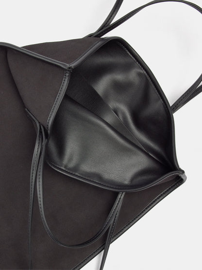 Leather Shoulder Bag With Versatile Straps