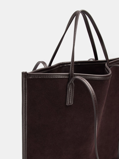 Leather Shoulder Bag With Versatile Straps