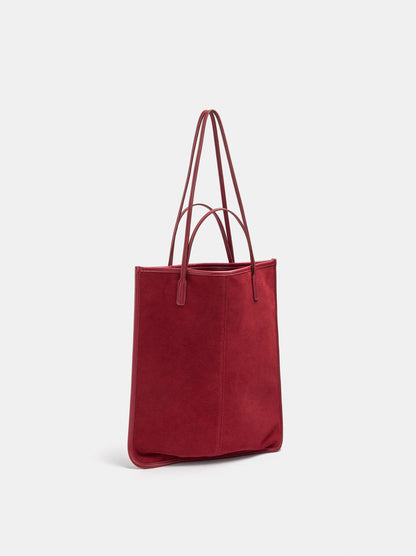 Leather Shoulder Bag With Versatile Straps