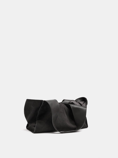 Leather Shopper Bag With Stitching