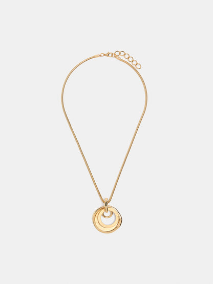 Short Necklace With Hoop Pendants