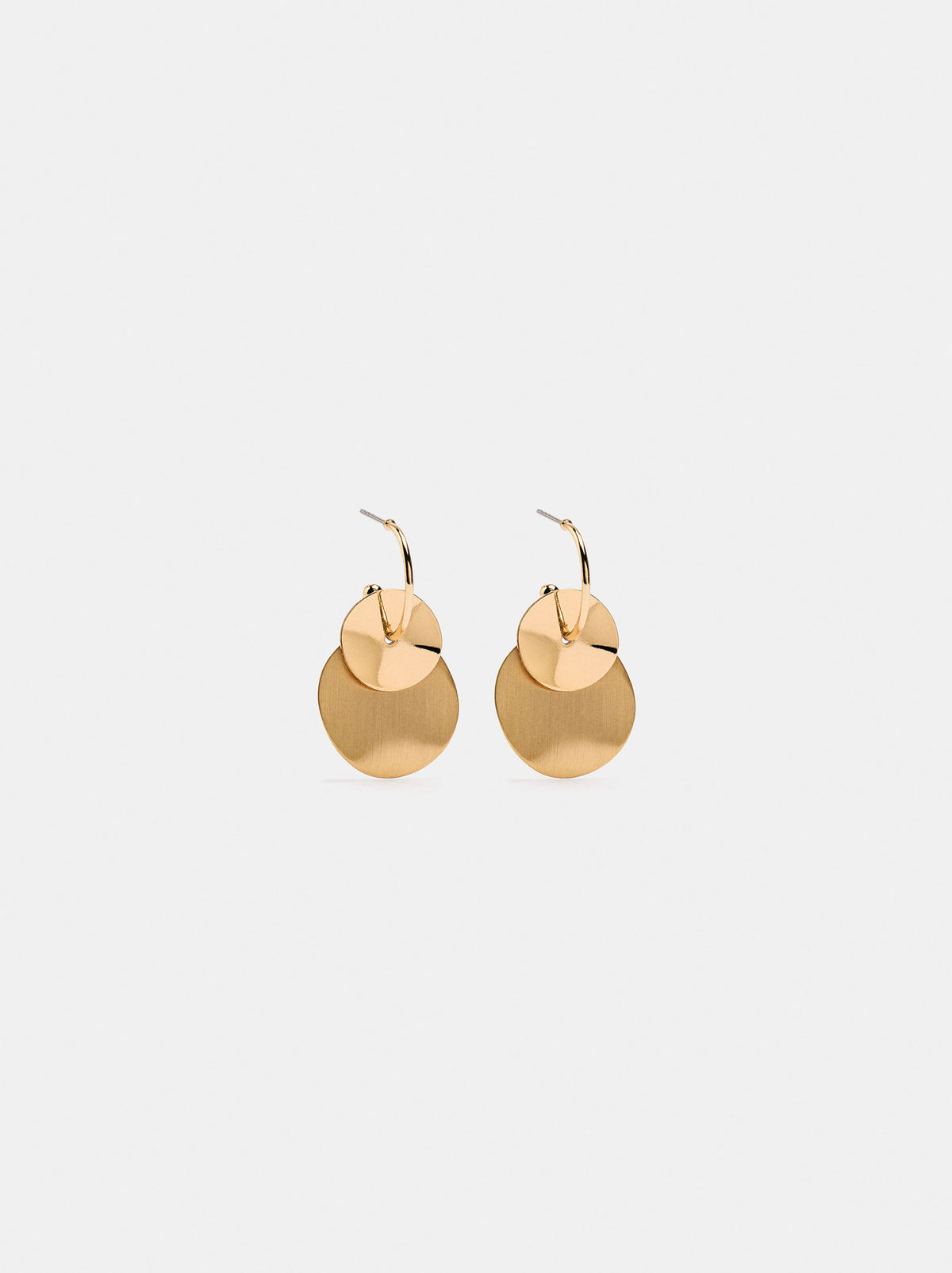 Hoop Earrings With Round Pendants