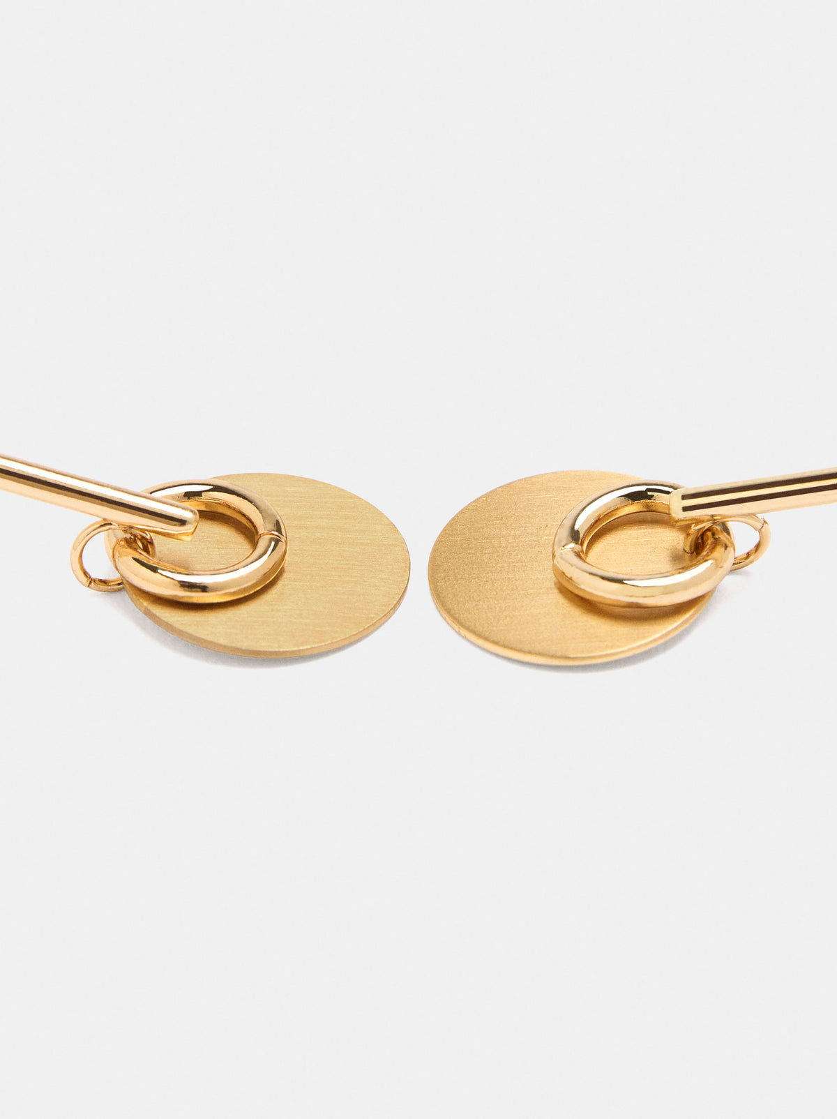 Bar Earrings With Circle And Hoop