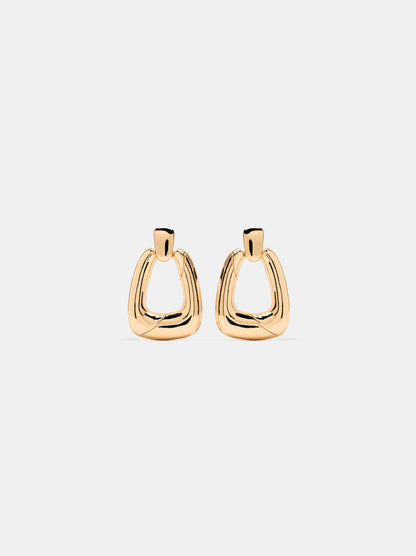 Elongated Hoop Earrings