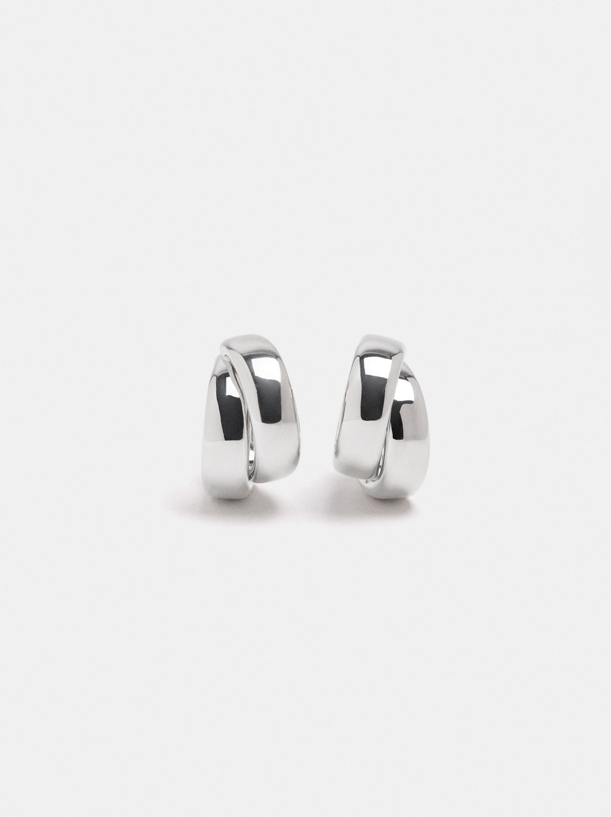 Open Hoop Earrings With A Double Effect