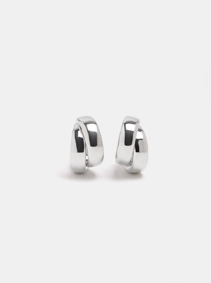 Open Hoop Earrings With A Double Effect