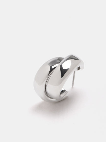 Open Hoop Earrings With A Double Effect