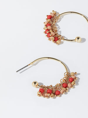 Hoop Earrings With Beads