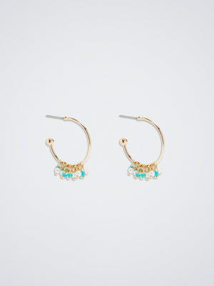 Hoop Earrings With Beads