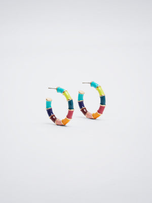 Enamel Hoop Earrings