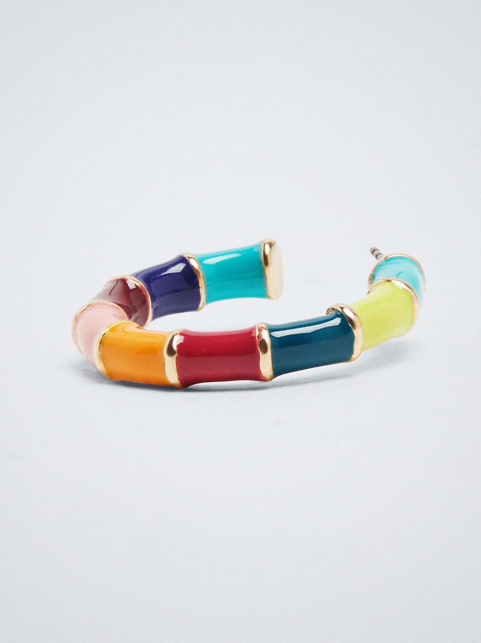 Enamel Hoop Earrings