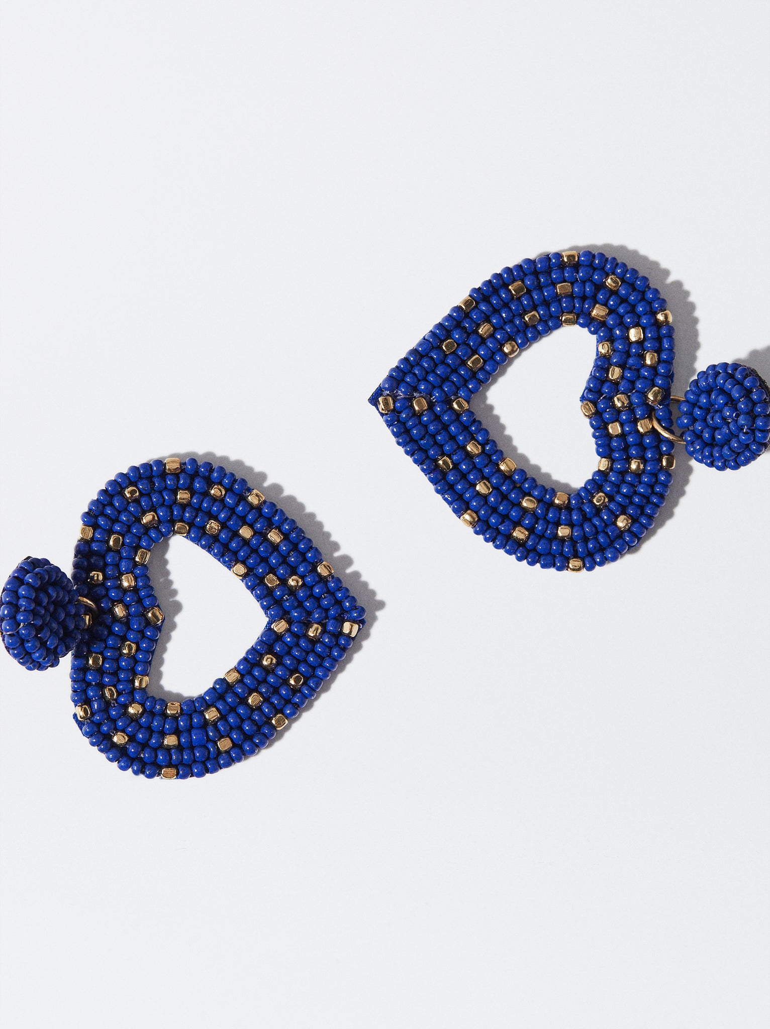 Heart Earrings With Beads