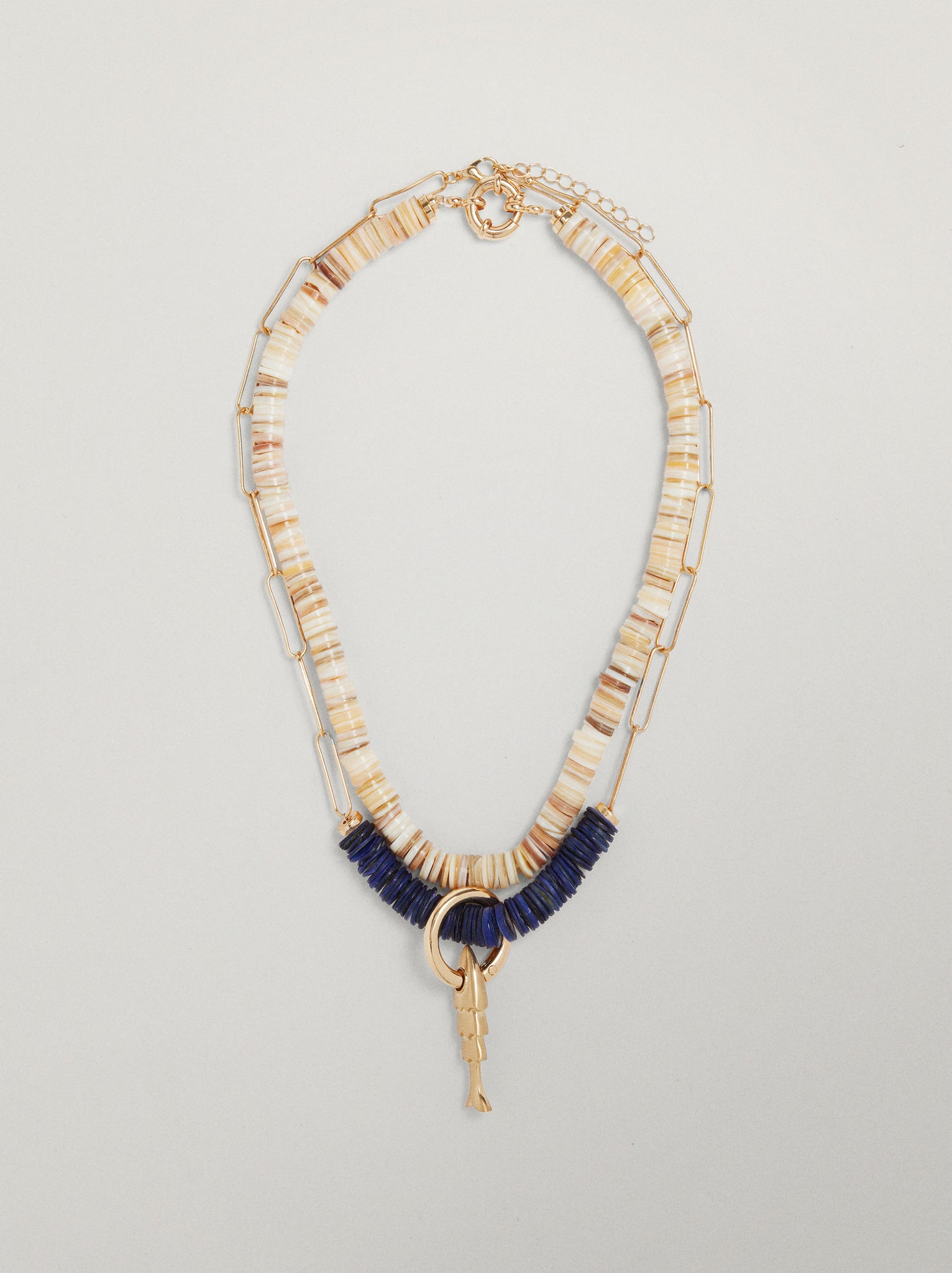 Necklace With Shell And Charm