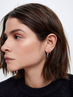 Hoop Earrings Set With Beads