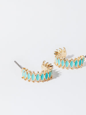 Hoop Earrings With Crystals