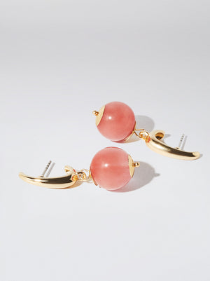 Hoop Earrings With Stone