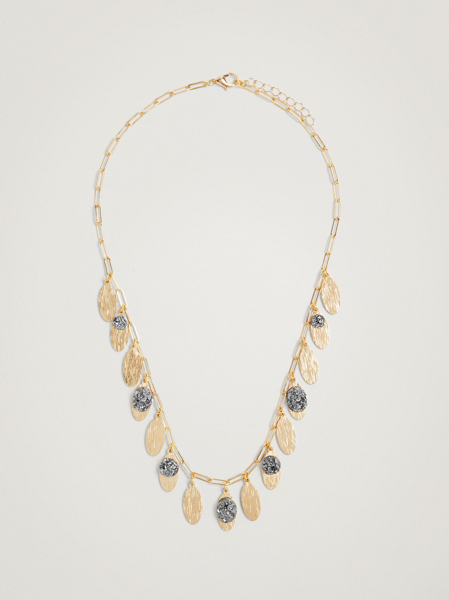 Golden Necklace With Strass