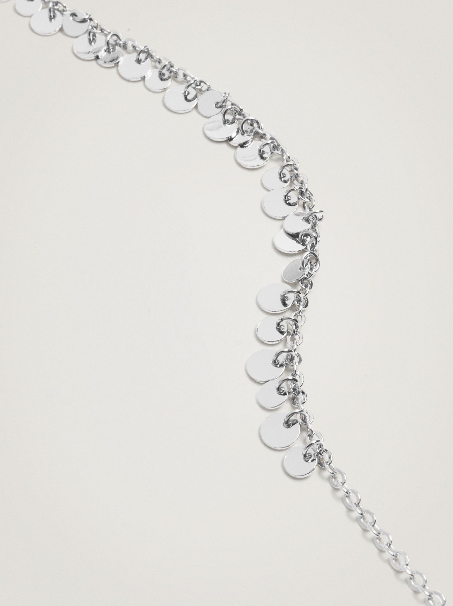 Silver Necklace With Medals