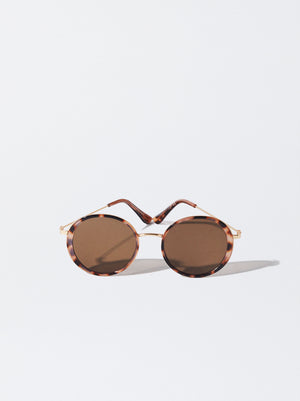 Round Metallic Sunglasses