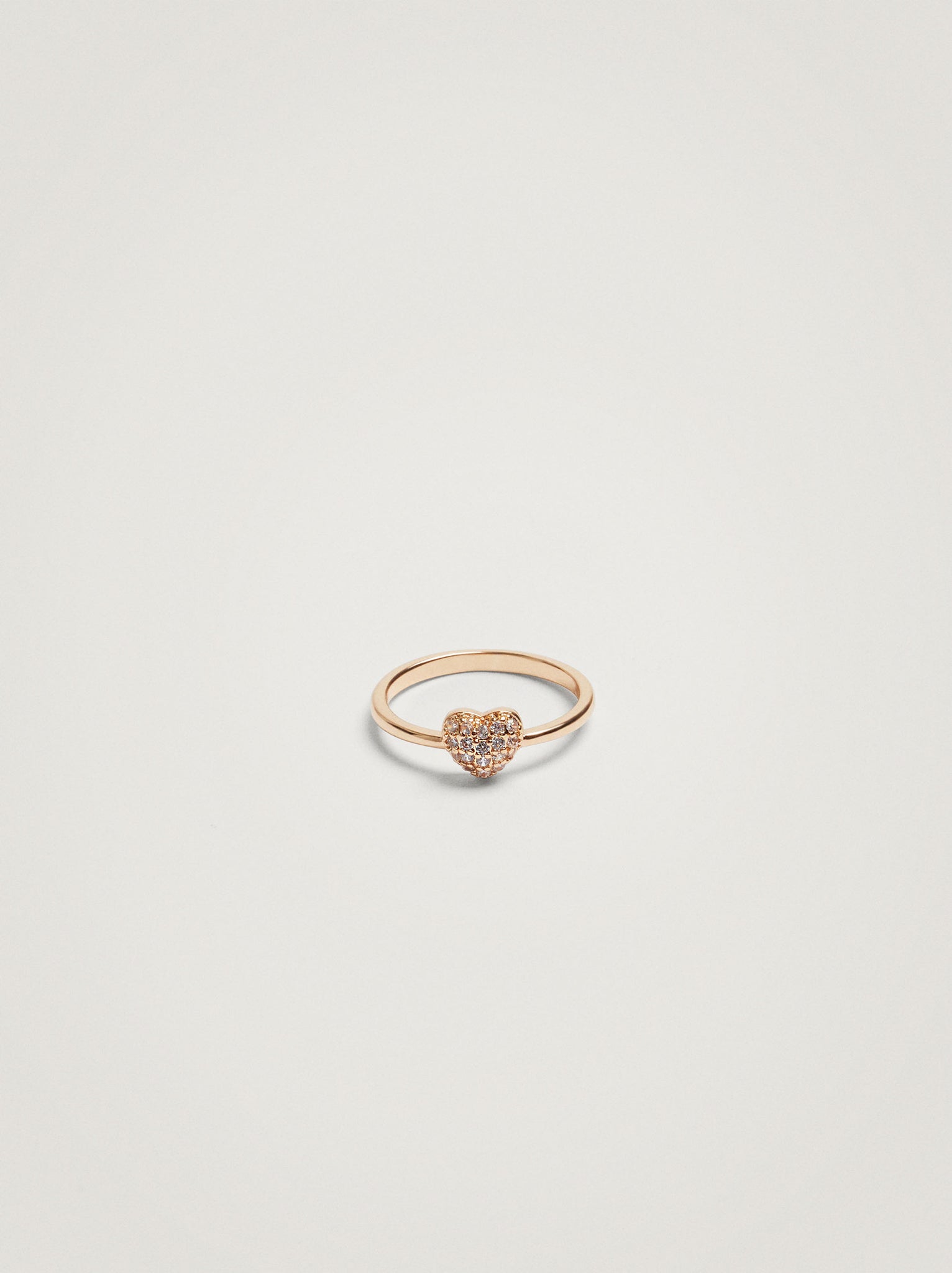 Ring With Heart And Zirconia