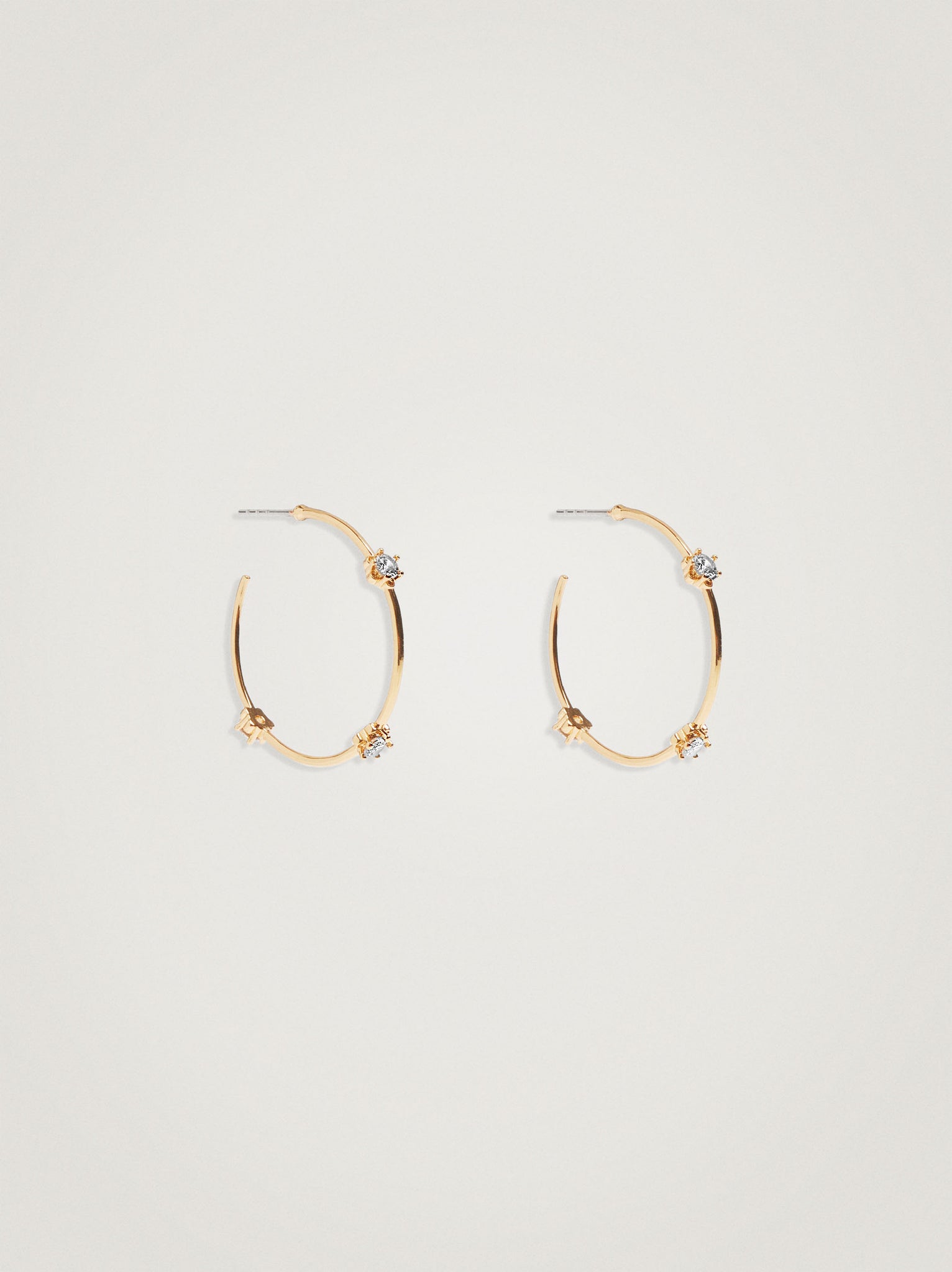 Small Hoop Earrings With Strass