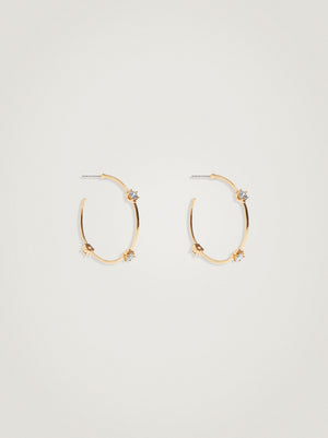 Small Hoop Earrings With Strass