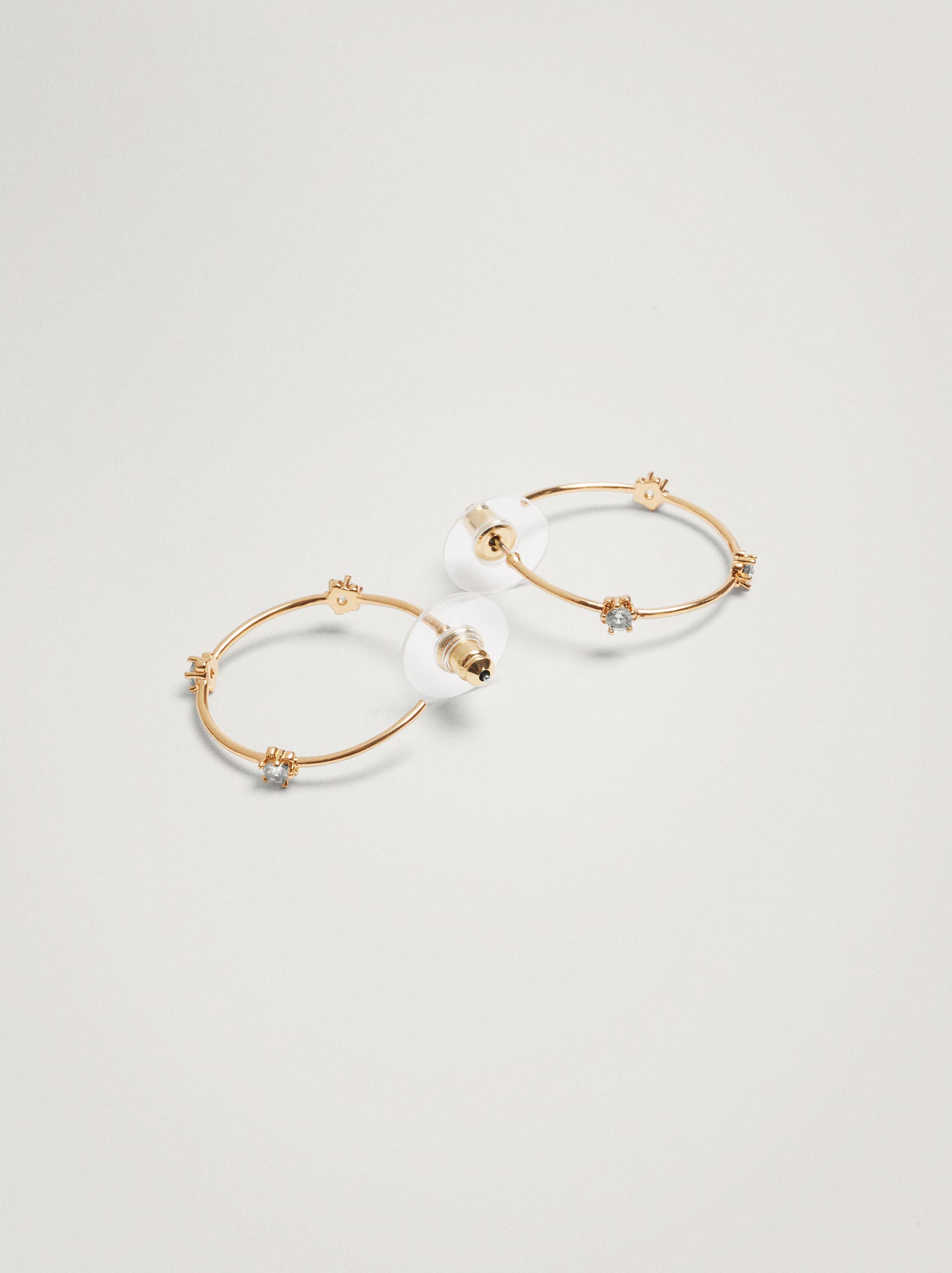 Small Hoop Earrings With Strass