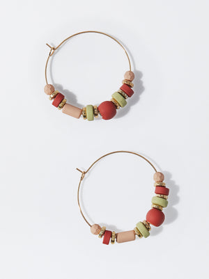 Beaded Hoop Earrings